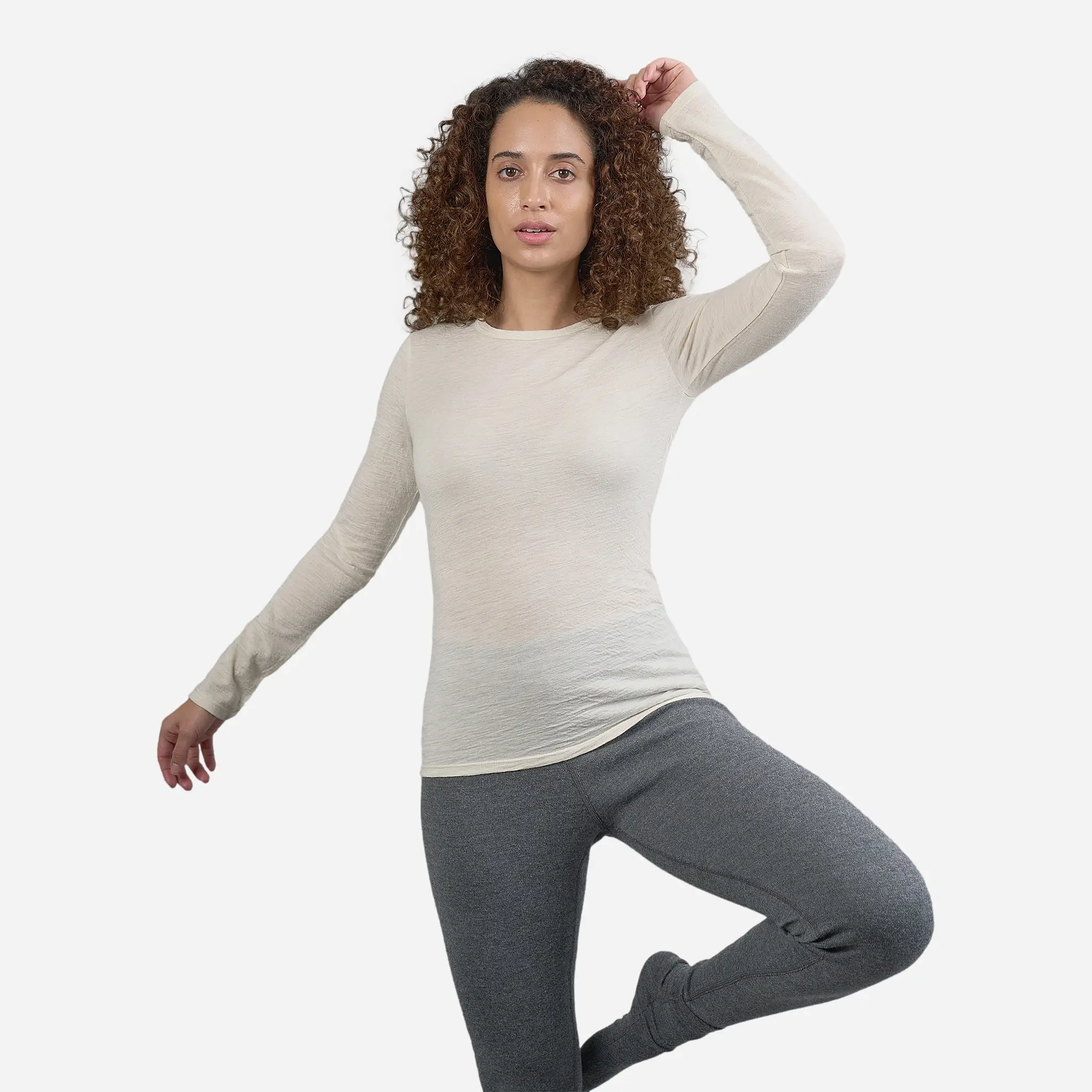 Women's Alpaca Wool Long Sleeve T-Shirt: 160 Ultralight - Image 21