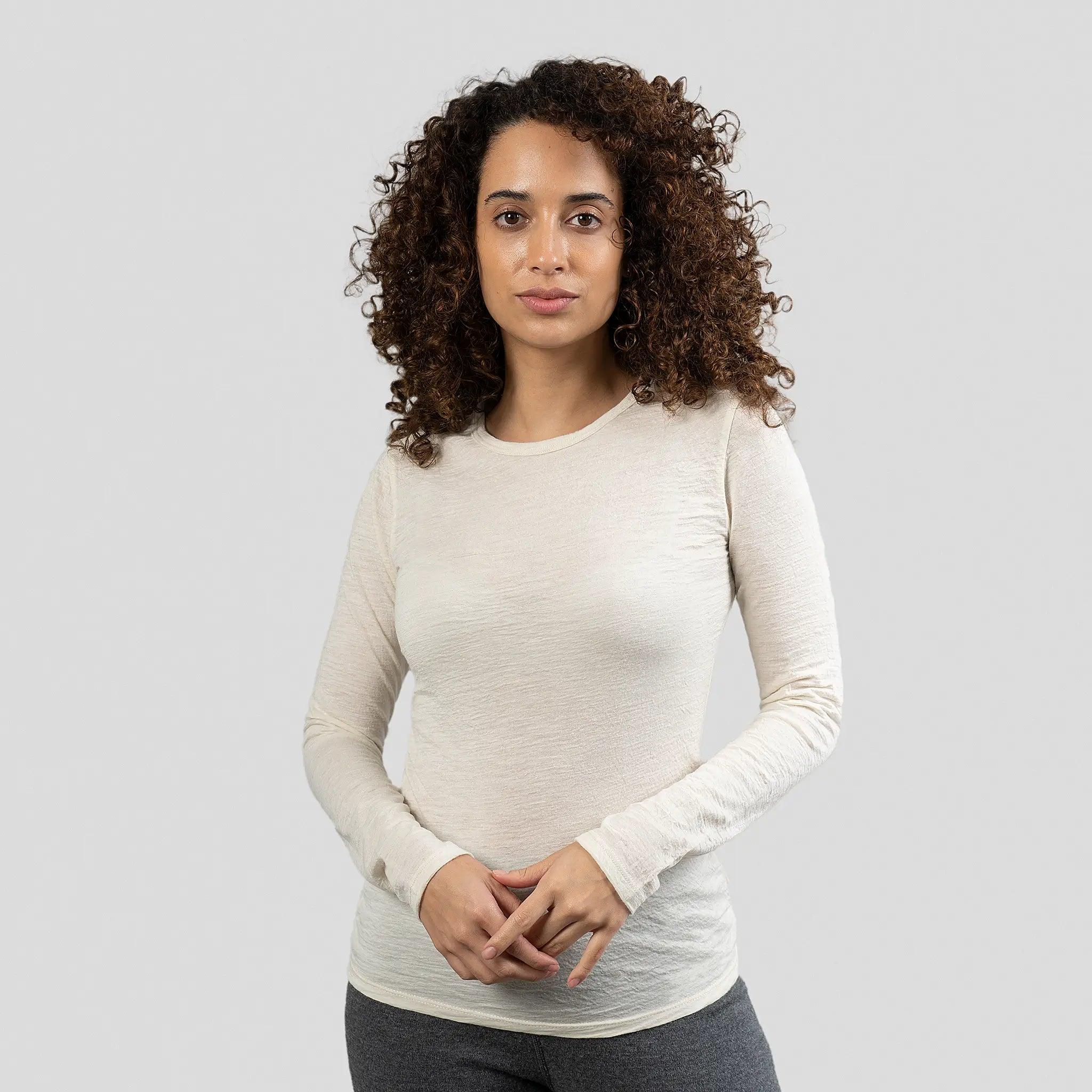 Women's Alpaca Wool Long Sleeve T-Shirt: 160 Ultralight - Image 27