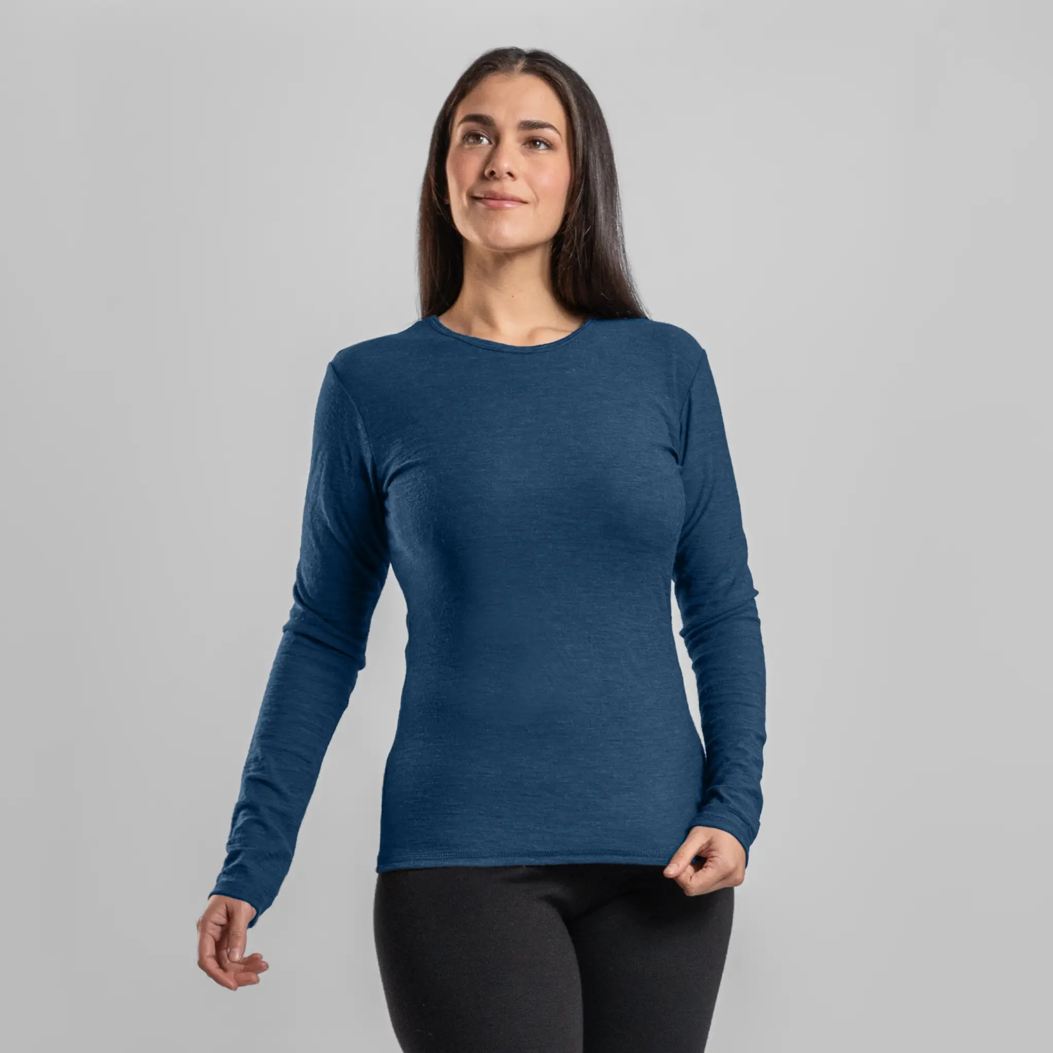 Women's Alpaca Wool Long Sleeve T-Shirt: 160 Ultralight - Image 38