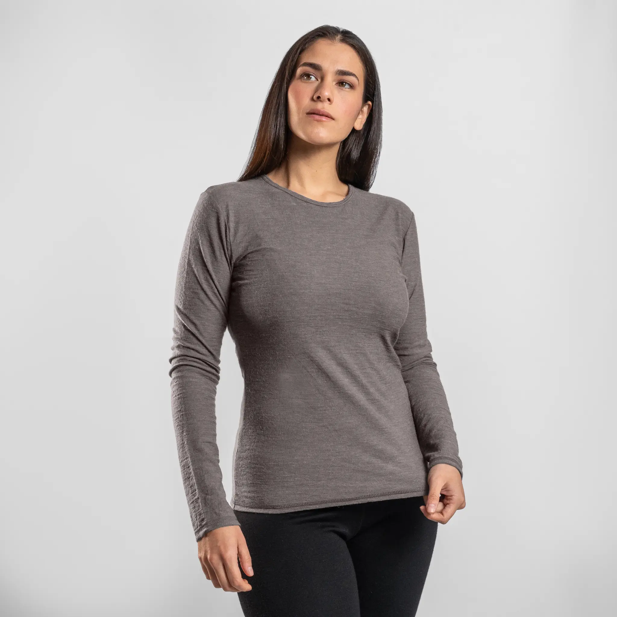 Women's Alpaca Wool Long Sleeve T-Shirt: 160 Ultralight - Image 41