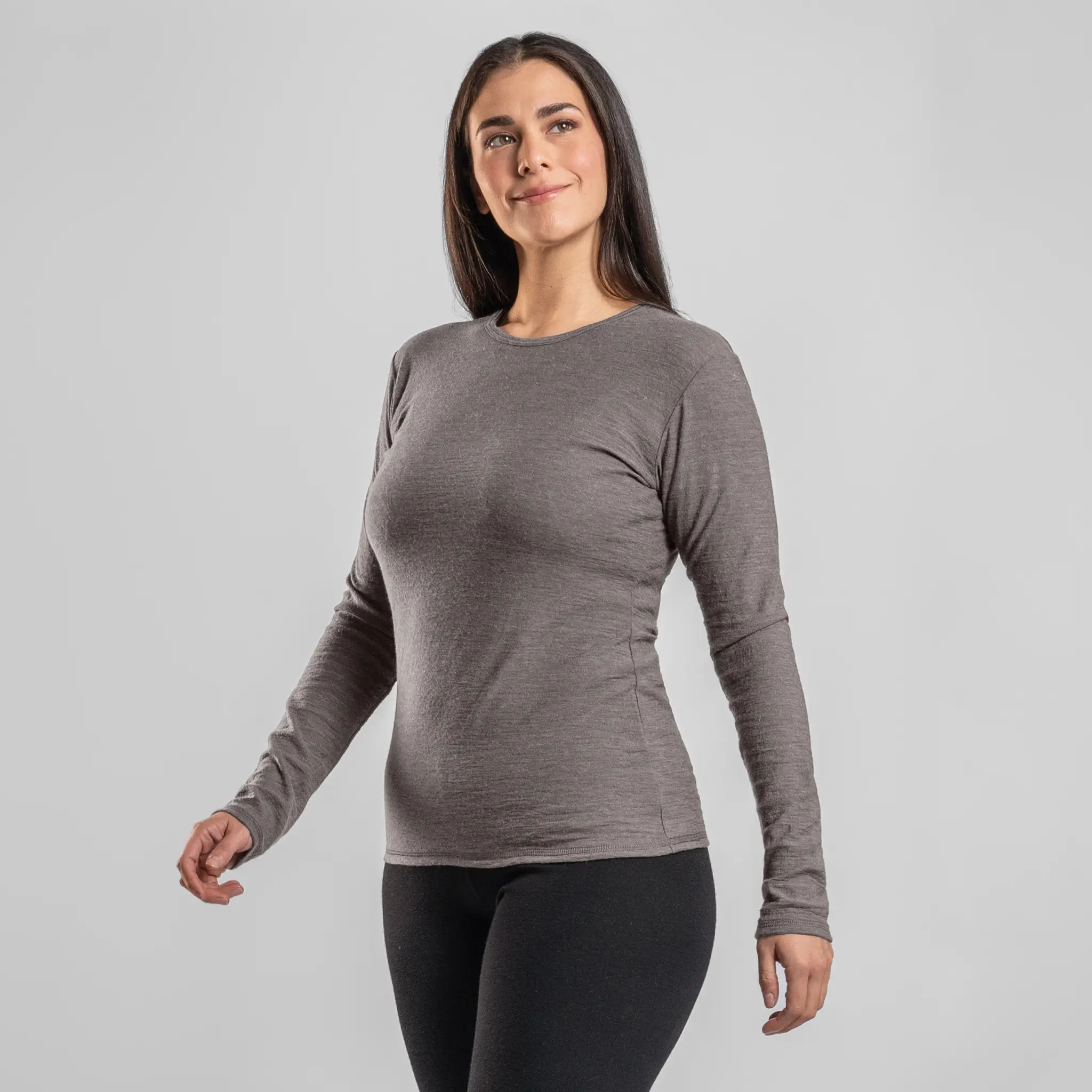 Women's Alpaca Wool Long Sleeve T-Shirt: 160 Ultralight - Image 42
