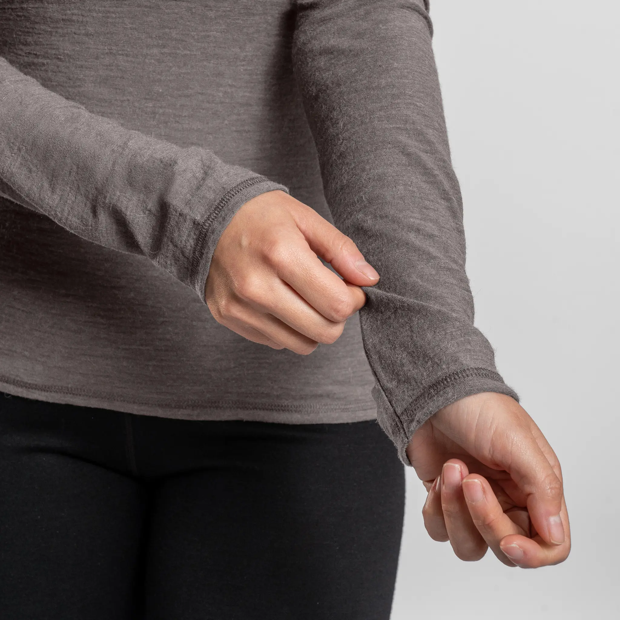 Women's Alpaca Wool Long Sleeve T-Shirt: 160 Ultralight - Image 44