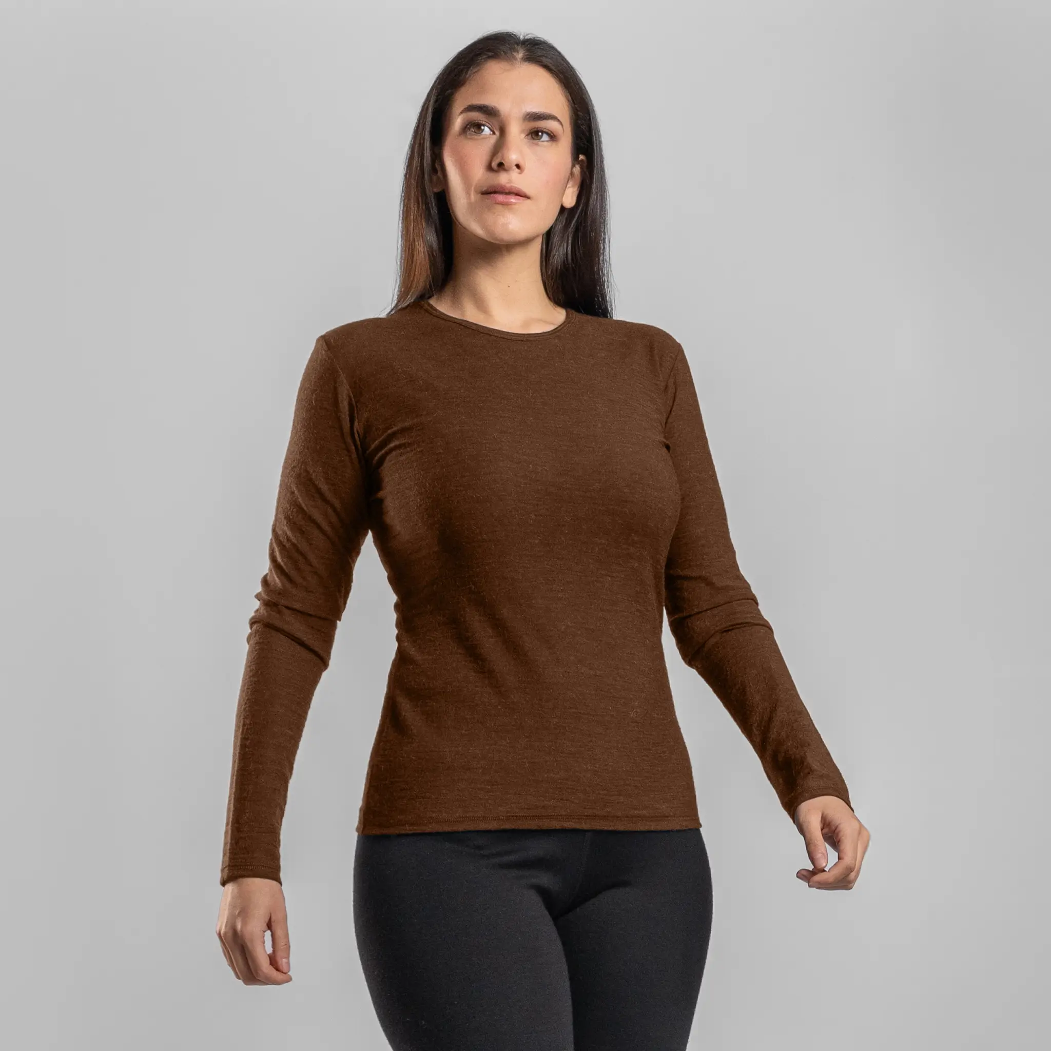 Women's Alpaca Wool Long Sleeve T-Shirt: 160 Ultralight - Image 54