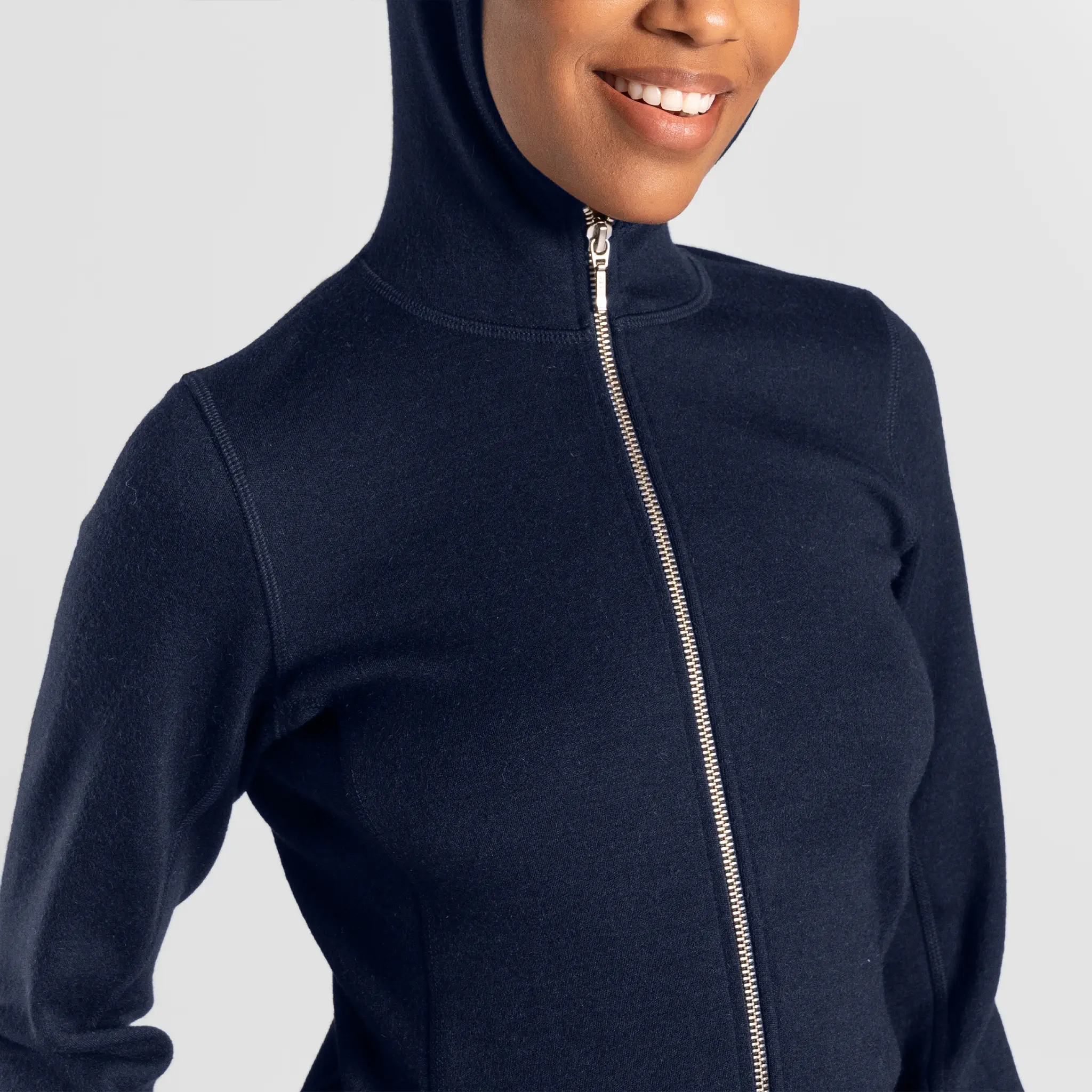 Women's Alpaca Wool Hoodie Jacket: 420 Midweight Full-Zip - Image 23