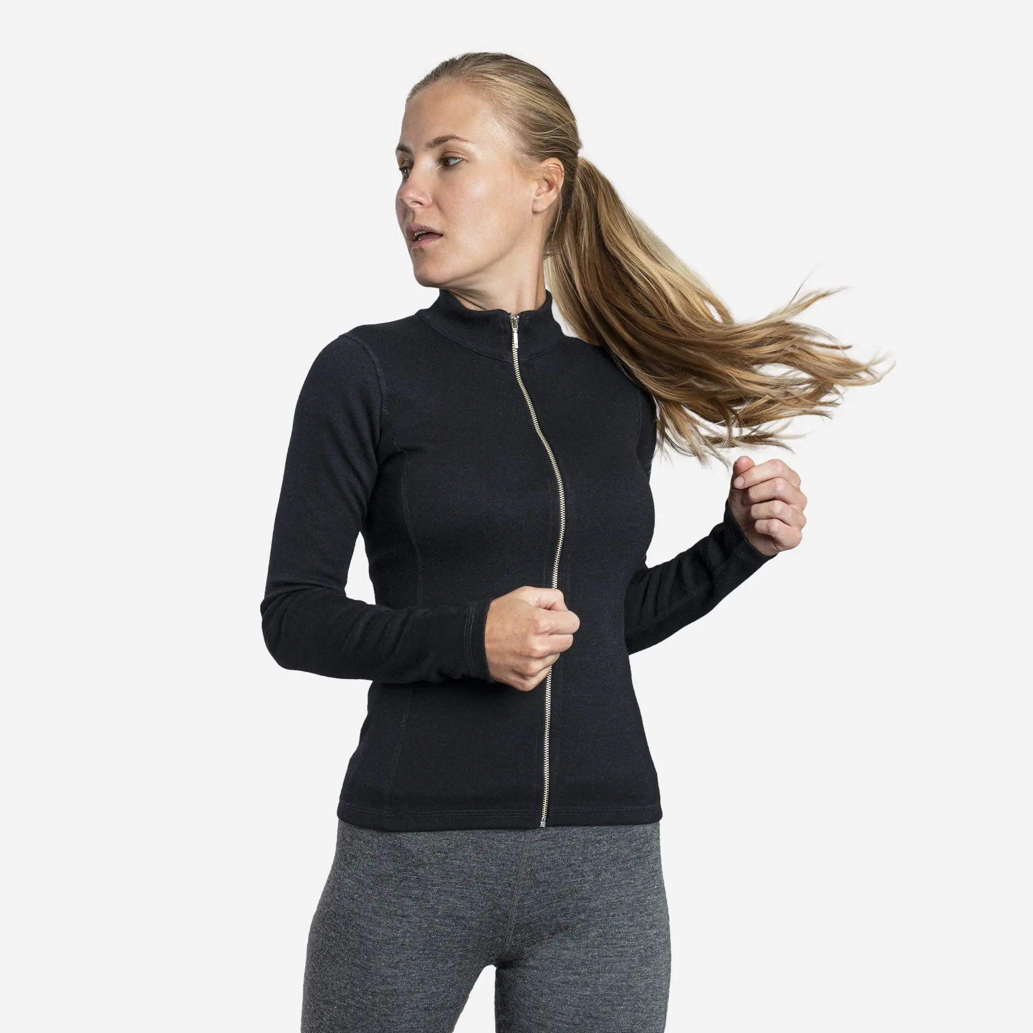Women's Alpaca Wool Jacket: 420 Midweight Full-Zip - Image 8