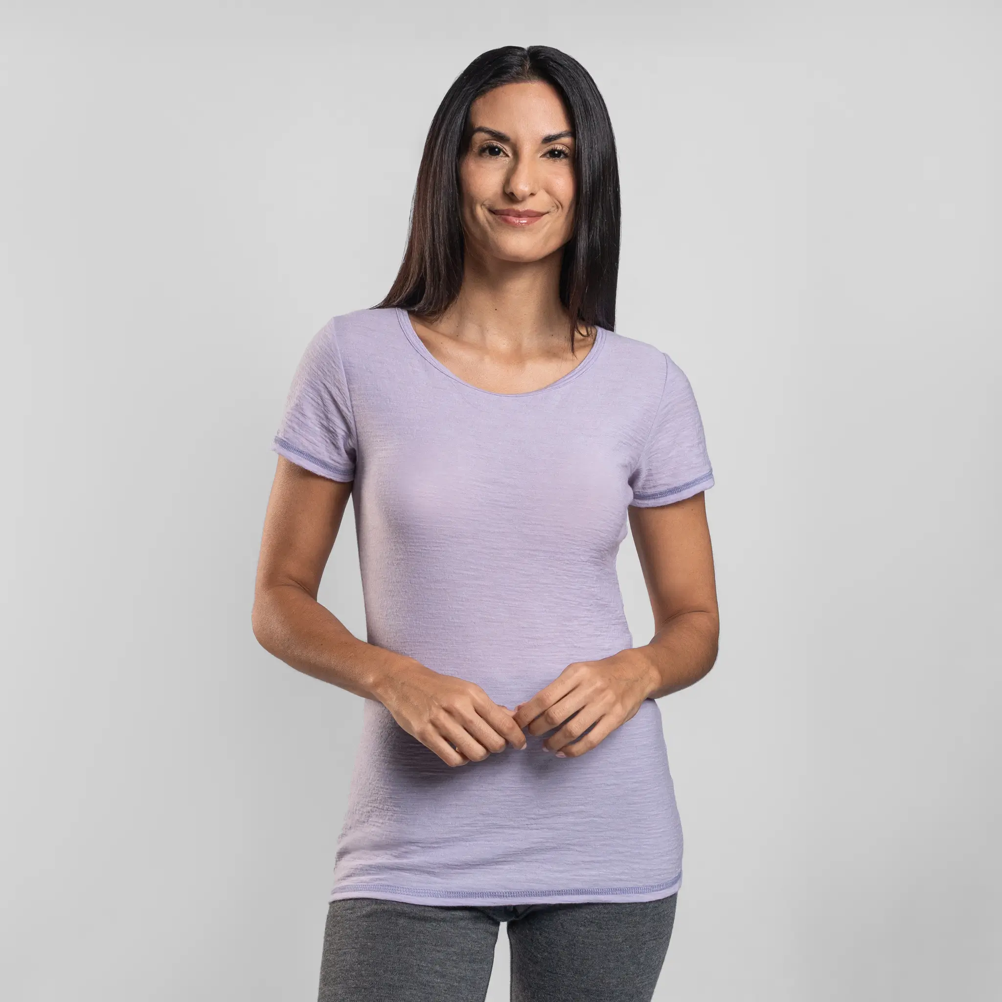 Women's Alpaca Wool T-Shirt: 160 Ultralight Crew Neck - Image 34