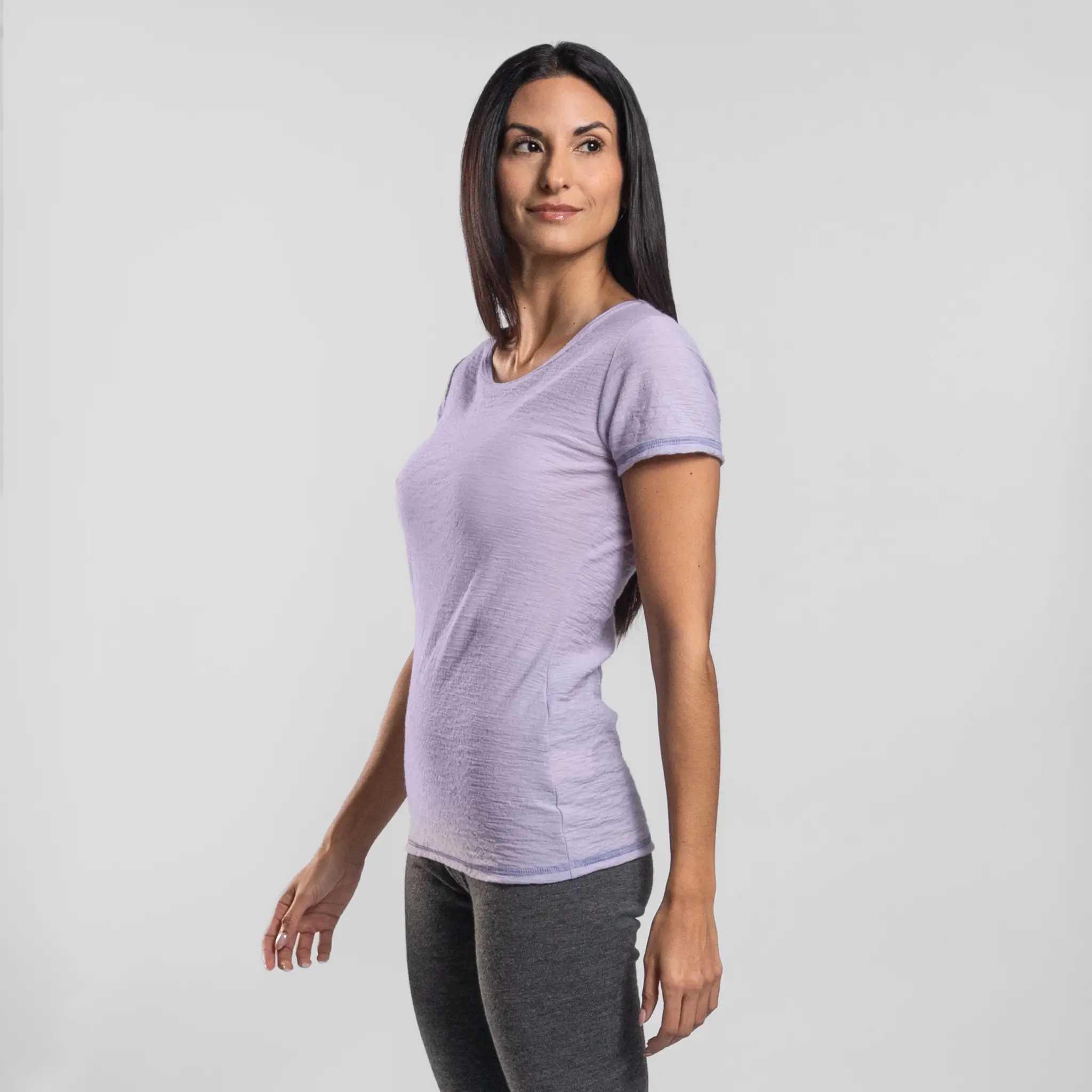 Women's Alpaca Wool T-Shirt: 160 Ultralight Crew Neck - Image 35