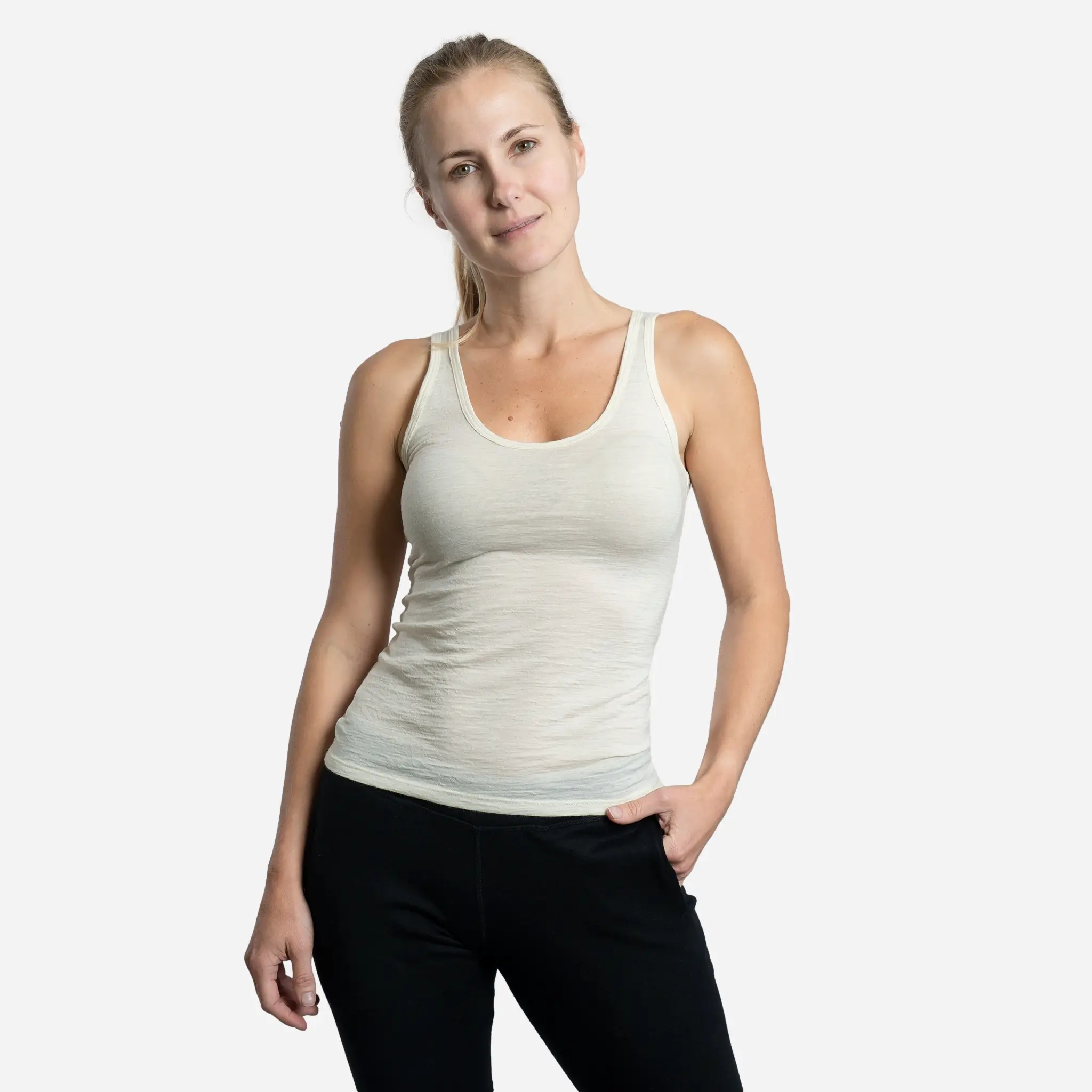 Women's Alpaca Wool Tank Top: 160 Ultralight - Image 3
